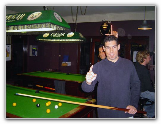CJ playing pool 1